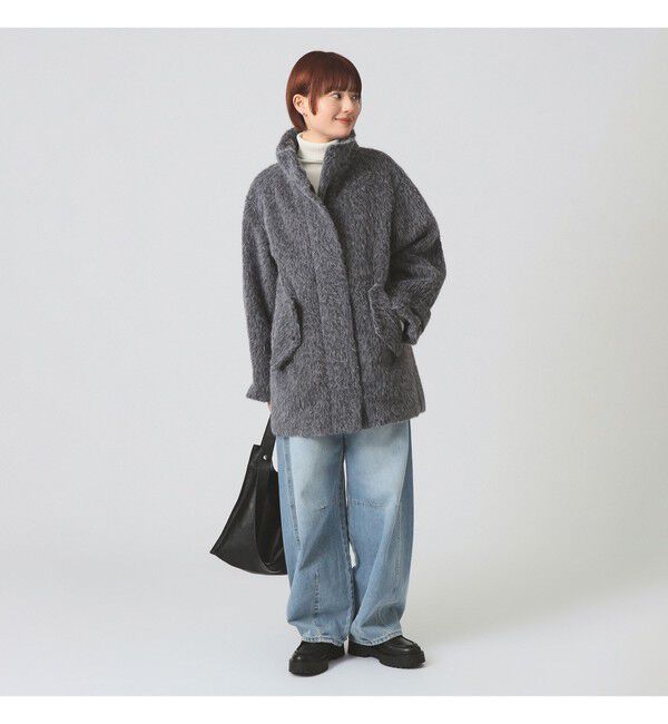 Ray BEAMS 「シャギースタンド カラー ハーフ コート」|その他|