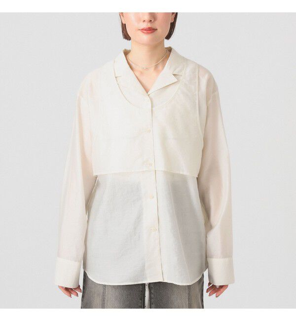 Ray BEAMS 「シアー レイヤード シャツ」|シャツ・ブラウス|