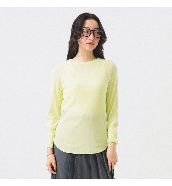 BEAMSBOY「リブ クルー 3/4」|Tシャツ・カットソー|LIME