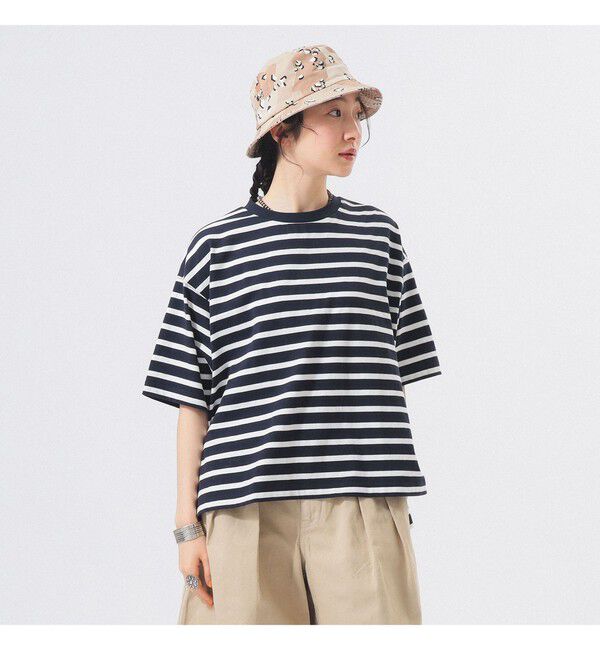 BEAMSBOY「ボーダー ビッグ ショートスリーブ」|Tシャツ・カットソー|D.NVY/OFF