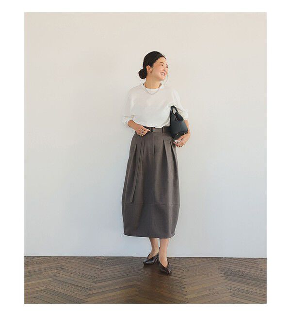 Demi-Luxe BEAMS 「ベルテッド コクーン スカート」|スカート|