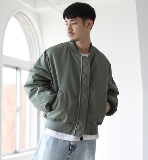 BEAMS「リラックスフィット THERMOLITE(R) MA-1 （撥水）」|ブルゾン・スタジャン|