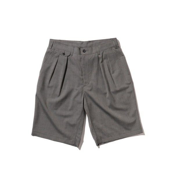 BEAMS「BEAMS PLUS / 2 Pleats Shorts Wool Tropical」|その他|GREY