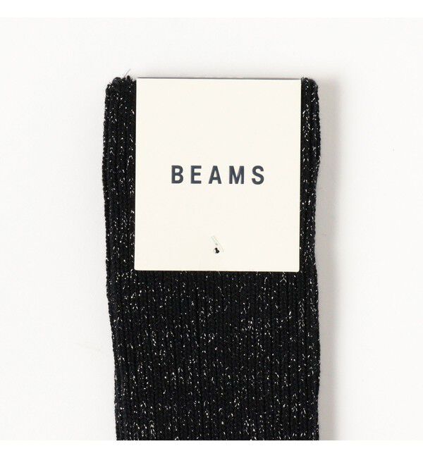 BEAMS「ラメ クルー ソックス」|ソックス|