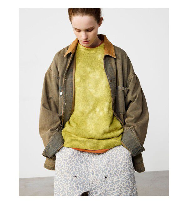 BEAMS「フェード デニム ルーズ カバーオールジャケット」|ブルゾン・スタジャン|FADE_BEIGE