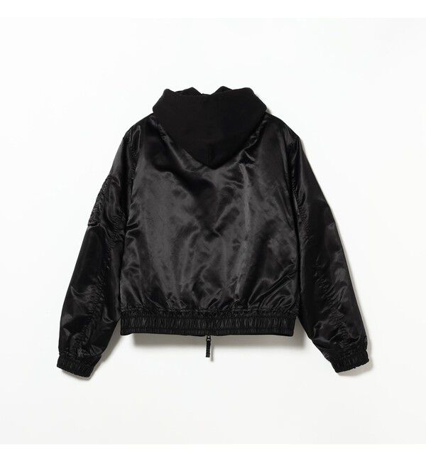 BEAMS「フェイクレイヤード フライトジャケット【ワイドショートフィット】」|ブルゾン・スタジャン|