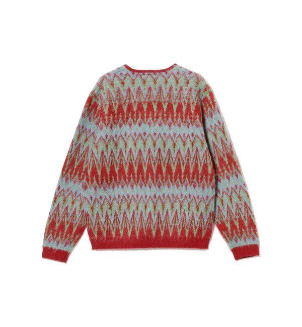BEAMS PLUS「Cardigan Double Jacquard Chevron Pattern」|ニット・セーター|