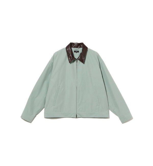 BEAMS「シンセティックレザーカラー ジャケット」|ブルゾン・スタジャン|