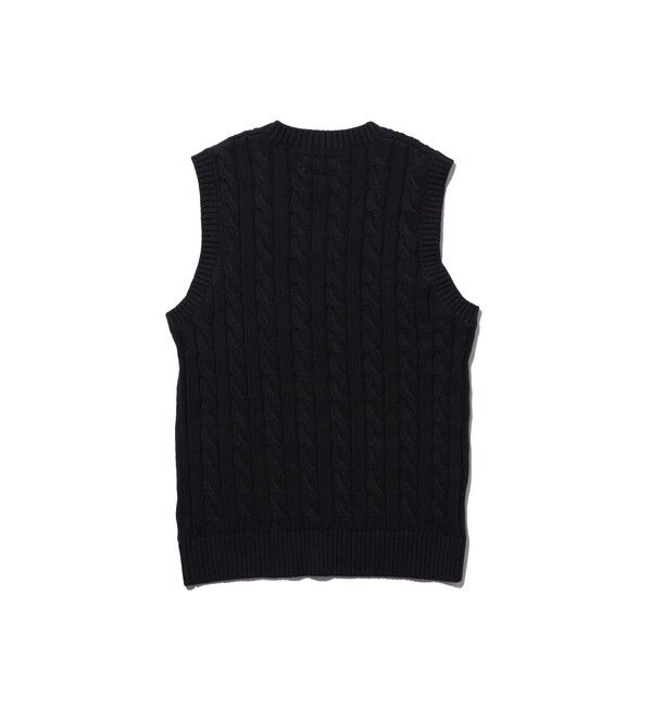 BEAMS PLUS「V-Neck Vest Cable」|ニット・セーター|