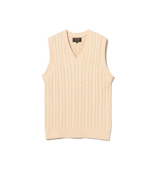BEAMS PLUS「V-Neck Vest Cable」|ニット・セーター|