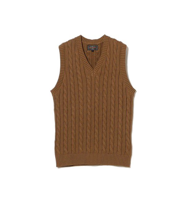 BEAMS PLUS「V-Neck Vest Cable」|ニット・セーター|