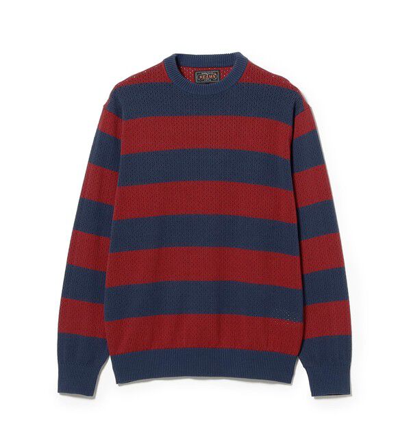 BEAMS PLUS「Crew Rugger Stripe」|ニット・セーター|