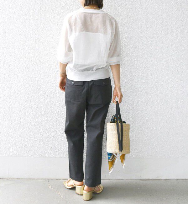 SHIPS for women「《一部追加予約》【WEB限定】ストレッチ ベーシック ベイカー パンツ」|その他|