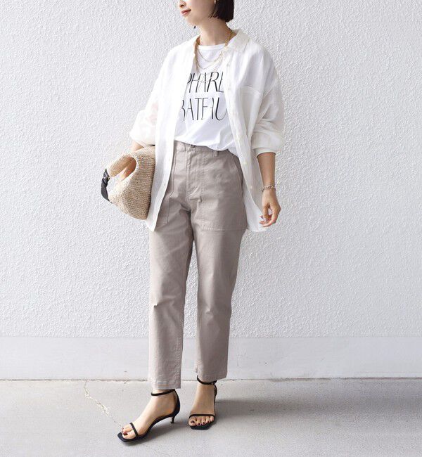 SHIPS for women「《一部追加予約》【WEB限定】ストレッチ ベーシック ベイカー パンツ」|その他|