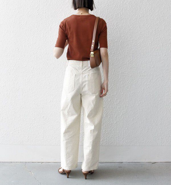 SHIPS any「SHIPS any:〈洗濯機可能〉テレコ リブ ハーフスリーブ TEE」|Tシャツ・カットソー|