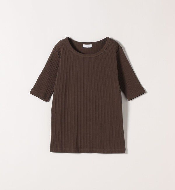 SHIPS any「SHIPS any:〈洗濯機可能〉テレコ リブ ハーフスリーブ TEE」|Tシャツ・カットソー|