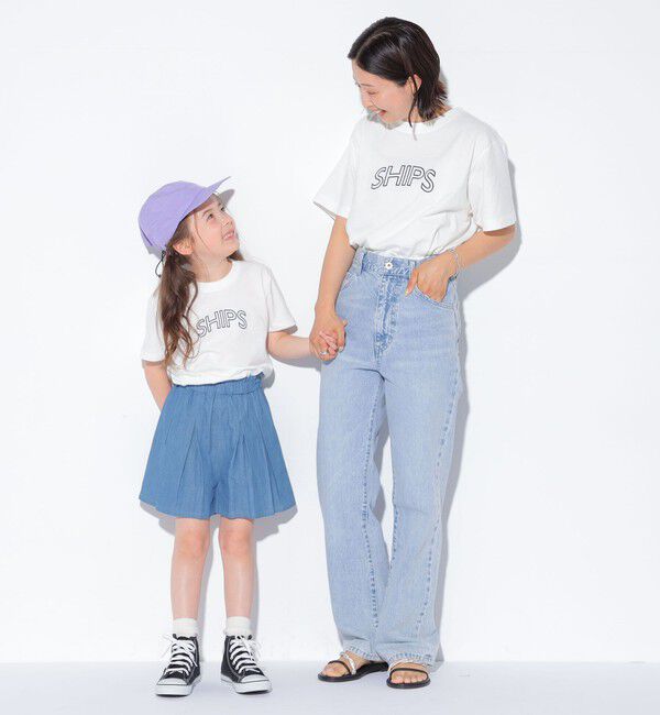 SHIPS for women「《一部追加》【WEB限定】 SHIPS ラウンド プリント ロゴ TEE」|Tシャツ・カットソー|