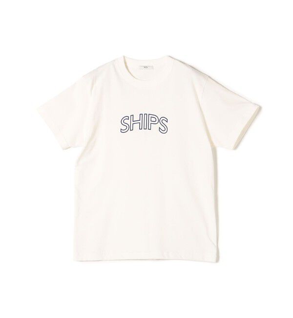 SHIPS for women「《一部追加》【WEB限定】 SHIPS ラウンド プリント ロゴ TEE」|Tシャツ・カットソー|
