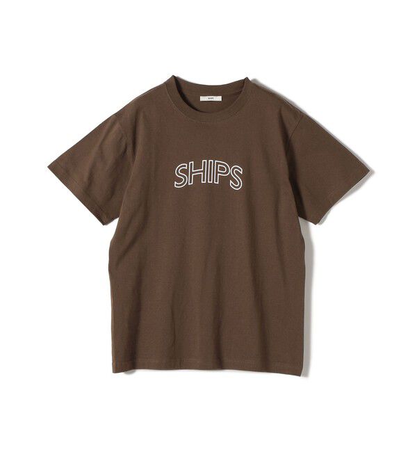 SHIPS for women「《一部追加》【WEB限定】 SHIPS ラウンド プリント ロゴ TEE」|Tシャツ・カットソー|