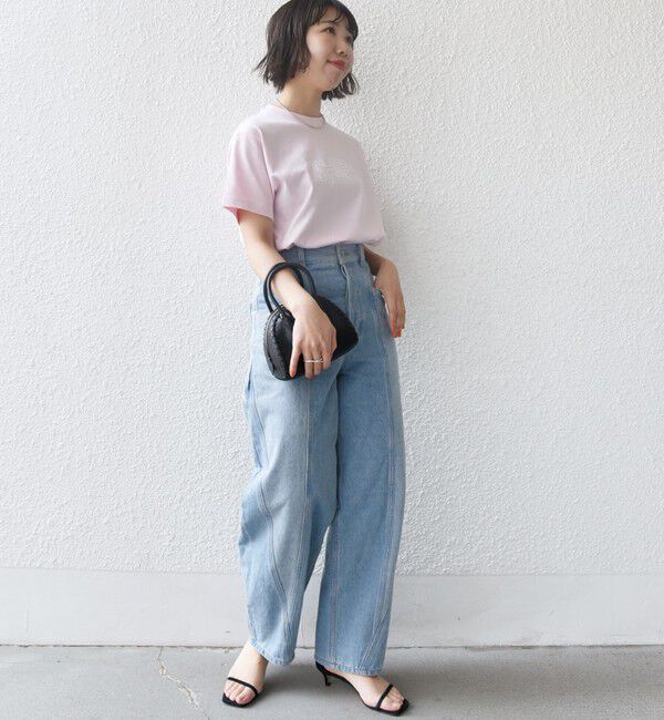 SHIPS for women「《一部追加》【WEB限定】 SHIPS ラウンド プリント ロゴ TEE」|Tシャツ・カットソー|