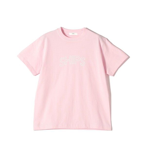 SHIPS for women「《一部追加》【WEB限定】 SHIPS ラウンド プリント ロゴ TEE」|Tシャツ・カットソー|