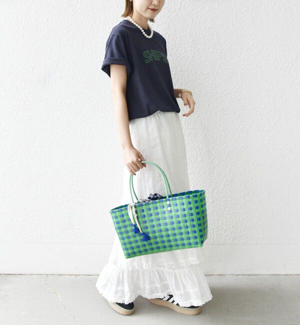 SHIPS for women「《一部追加》【WEB限定】 SHIPS ラウンド プリント ロゴ TEE」|Tシャツ・カットソー|