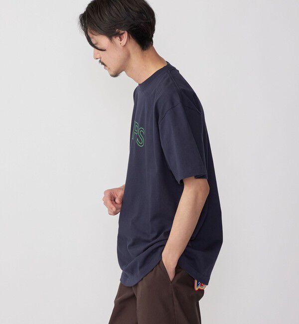 SHIPS for women「《一部追加》【WEB限定】 SHIPS ラウンド プリント ロゴ TEE」|Tシャツ・カットソー|