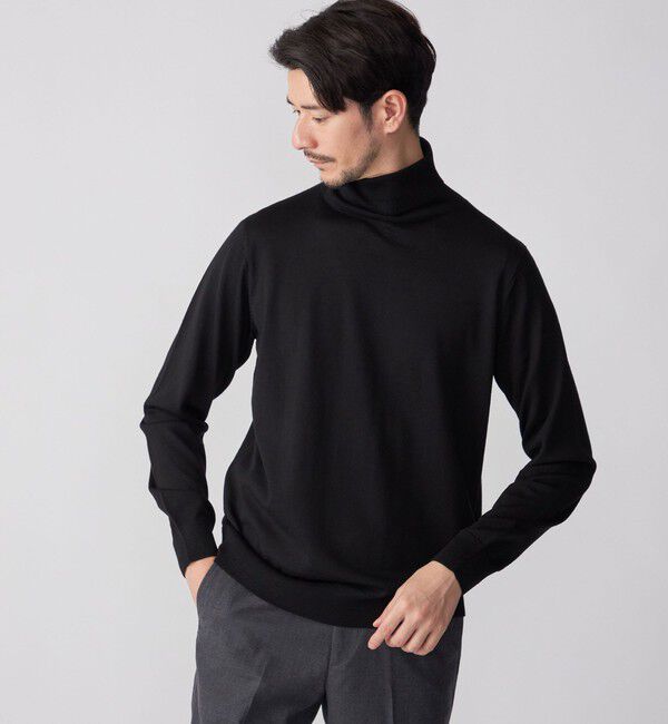 SHIPS「SHIPS: HANDFRAME 16ゲージ タートルネック ニット」|ニット・セーター|