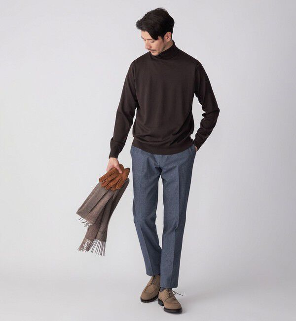 SHIPS「SHIPS: HANDFRAME 16ゲージ タートルネック ニット」|ニット・セーター|