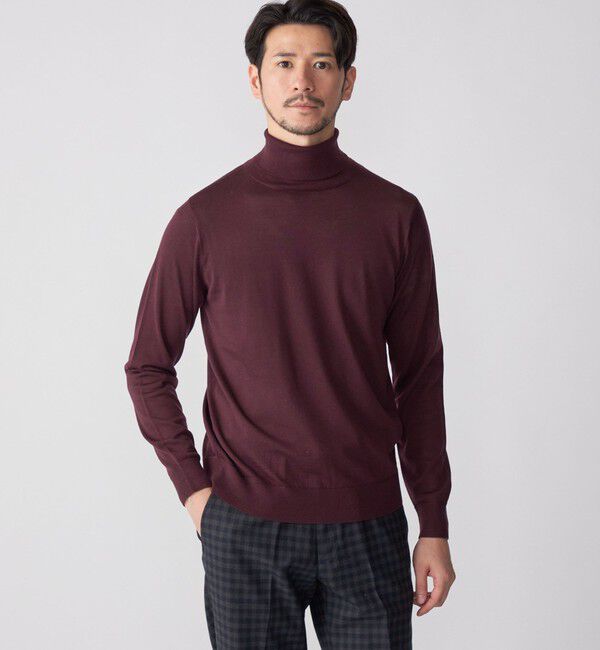 SHIPS「SHIPS: HANDFRAME 16ゲージ タートルネック ニット」|ニット・セーター|