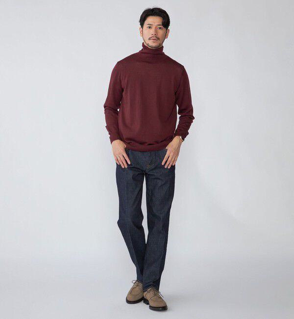 SHIPS「SHIPS: HANDFRAME 16ゲージ タートルネック ニット」|ニット・セーター|