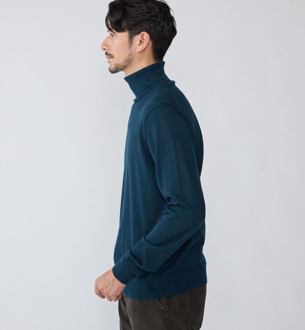 SHIPS「SHIPS: HANDFRAME 16ゲージ タートルネック ニット」|ニット・セーター|