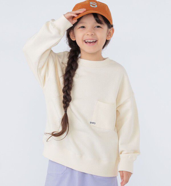 SHIPS KIDS「【WEB限定】SHIPS KIDS:100～160cm / マイクロ ロゴ スウェット」|スウェット・ジャージ|ナチュラル