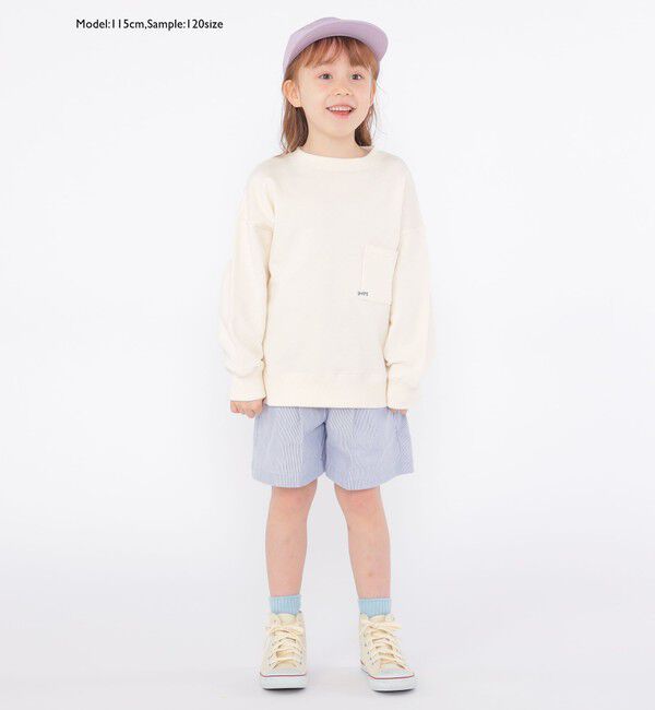 SHIPS KIDS「【WEB限定】SHIPS KIDS:100～160cm / マイクロ ロゴ スウェット」|スウェット・ジャージ|