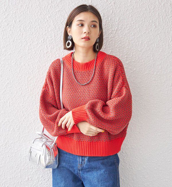 SHIPS for women「〈手洗い可能〉前後 2WAY ジャカード プルオーバー 24SS ◇」|ニット・セーター|