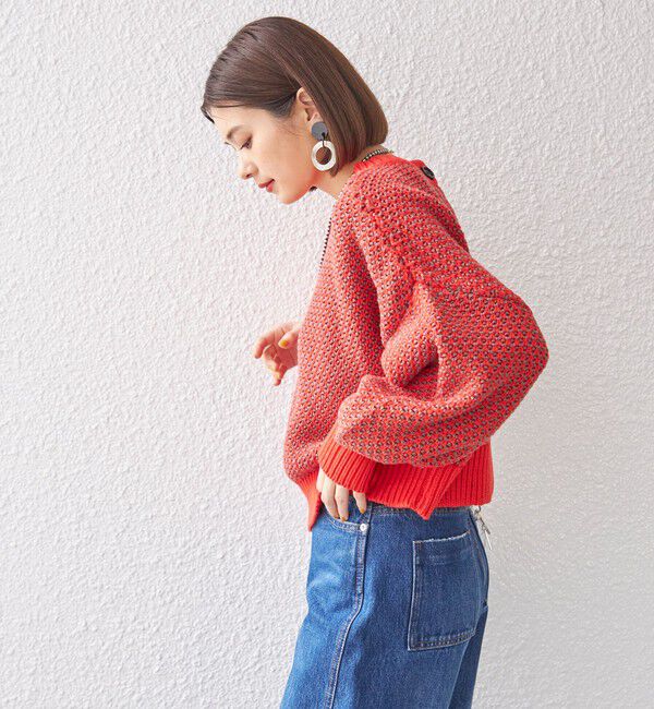 SHIPS for women「〈手洗い可能〉前後 2WAY ジャカード プルオーバー 24SS ◇」|ニット・セーター|