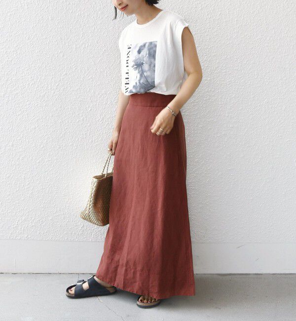 SHIPS for women「〈手洗い可能〉麻混 フレア マキシ スカート 」|スカート|