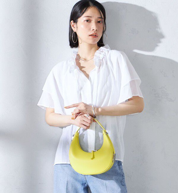 SHIPS for women「〈手洗い可能〉コットンボイル ネックギャザー ボウタイ ブラウス」|シャツ・ブラウス|