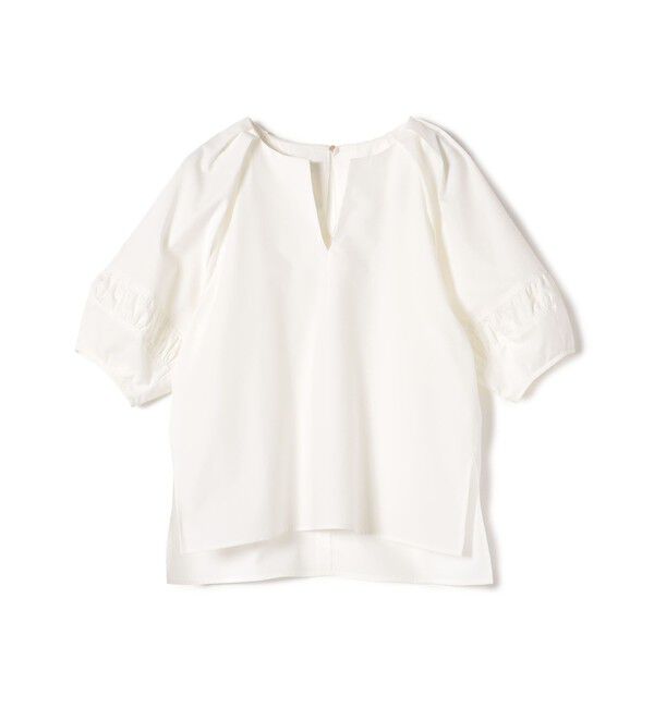 SHIPS for women「〈手洗い可能〉ランタン スリーブ キーネック ブラウス」|シャツ・ブラウス|