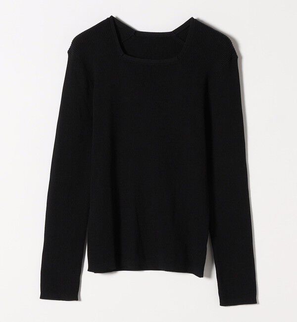 quaranciel「quaranciel:〈手洗い可能〉コットン スクエアネック リブ ニット」|ニット・セーター|