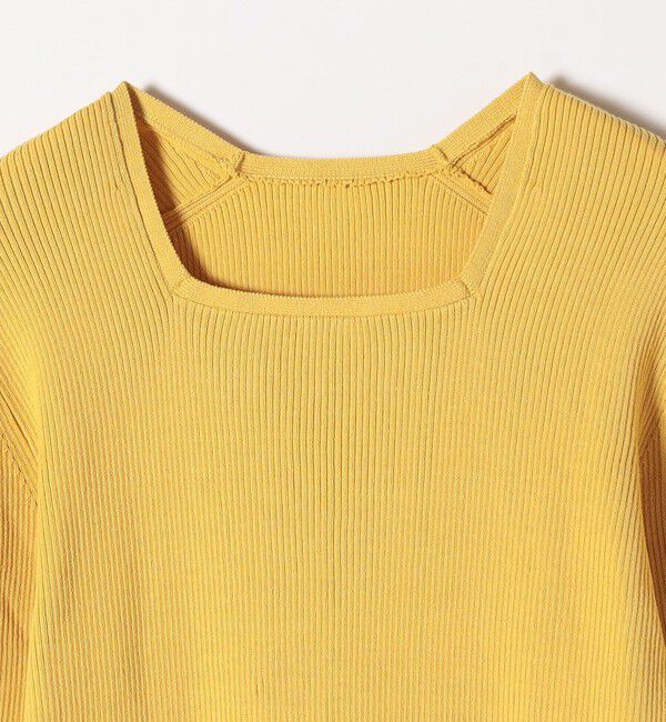 quaranciel「quaranciel:〈手洗い可能〉コットン スクエアネック リブ ニット」|ニット・セーター|