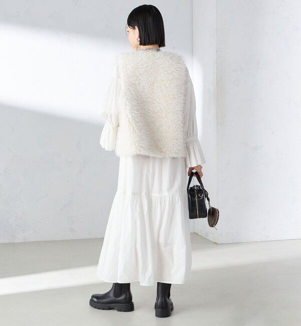 SHIPS for women「〈手洗い可能〉コットン シルク ローン ティアード ワンピース」|ワンピース|