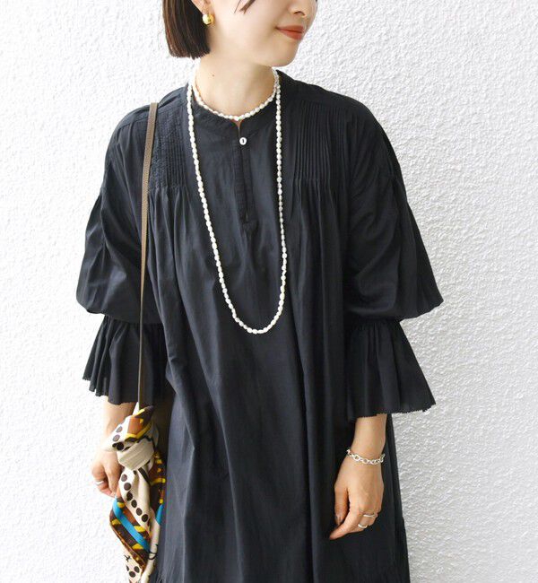 SHIPS for women「〈手洗い可能〉コットン シルク ローン ティアード ワンピース」|ワンピース|