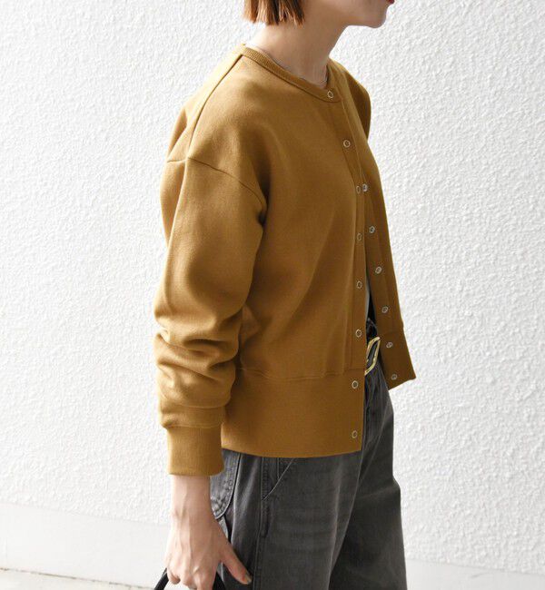 SHIPS any「【WEB限定】SHIPS any: USA コットン 裏起毛 コンパクト スナップ カーディガン」|カーディガン|