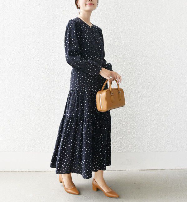 SHIPS for women「ボタニカル・ドット プリント ワンピース」|ワンピース|