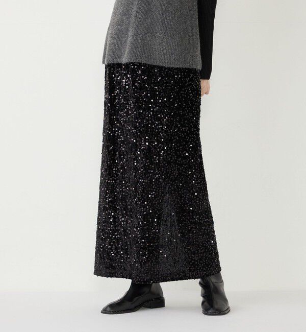 SHIPS Colors 「SHIPS Colors:〈手洗い可能〉スパンコール タイトスカート」|タイト|