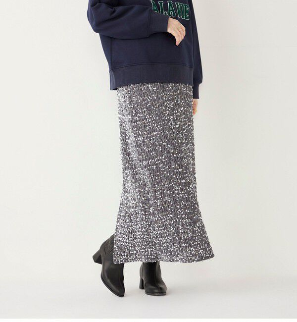 SHIPS Colors 「SHIPS Colors:〈手洗い可能〉スパンコール タイトスカート」|タイト|