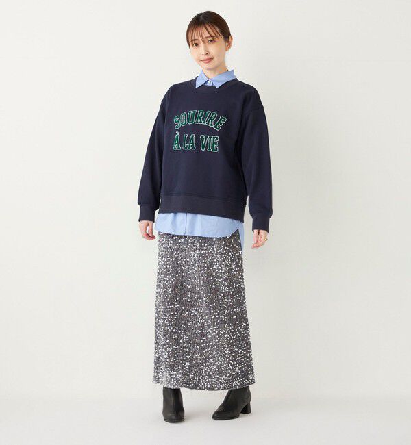 SHIPS Colors 「SHIPS Colors:〈手洗い可能〉スパンコール タイトスカート」|タイト|