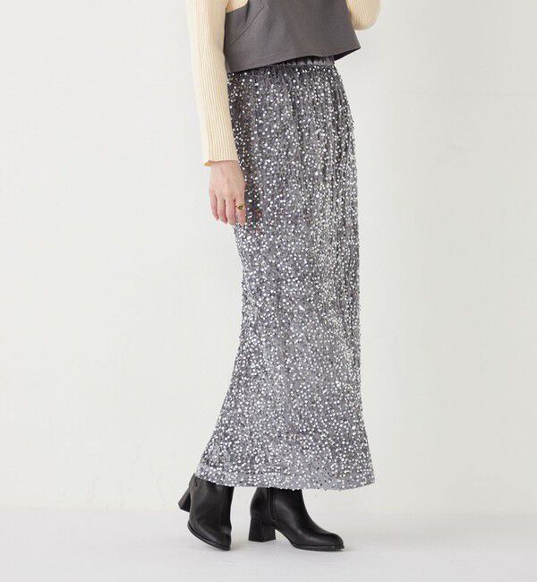 SHIPS Colors 「SHIPS Colors:〈手洗い可能〉スパンコール タイトスカート」|タイト|