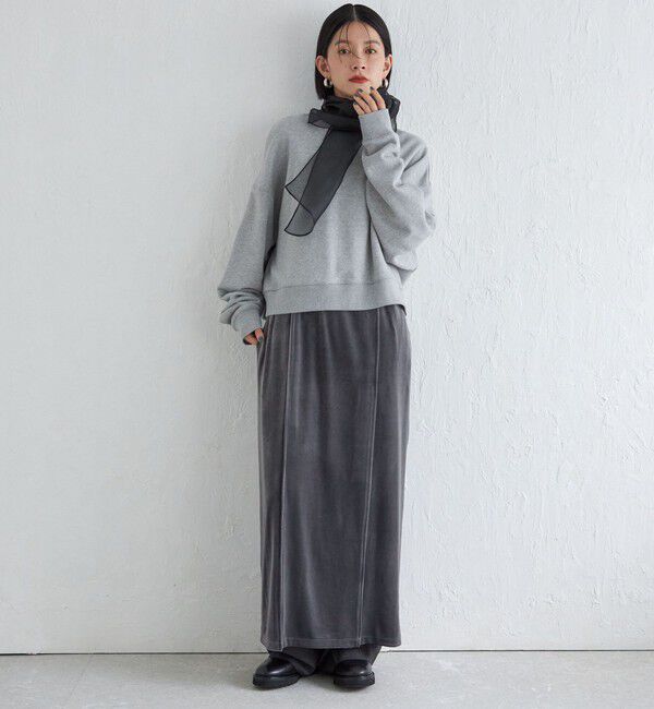 SHIPS for women「Wai＋:〈手洗い可能〉裏毛 オーガンジー スウェット」|スウェット・ジャージ|